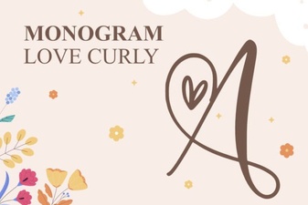 Craft with Monogram Love's Curly Font Style