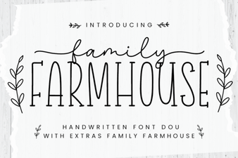 Family Farmhouse Font for Authentic Rustic Projects