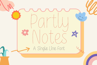Partly Notes: a Creative Handwriting Font for Projects